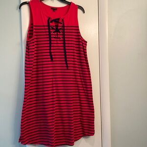 Talbots Women's Sleeveless  Striped Dress Size Large